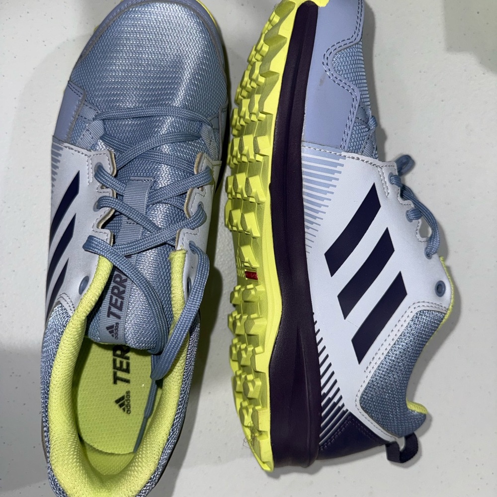 Adidas Terrex Light Blue and Neon Trail Shoes